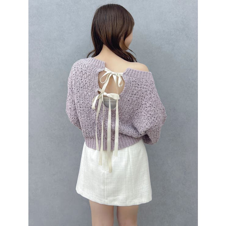 バックリボンリラクシーニット | dazzlin | 詳細画像34 