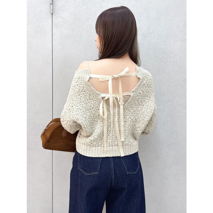 バックリボンリラクシーニット | dazzlin | 詳細画像4 