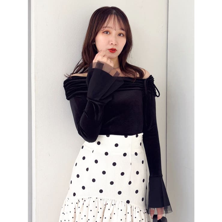 シアーベロアオフショルトップス | dazzlin | 詳細画像14 