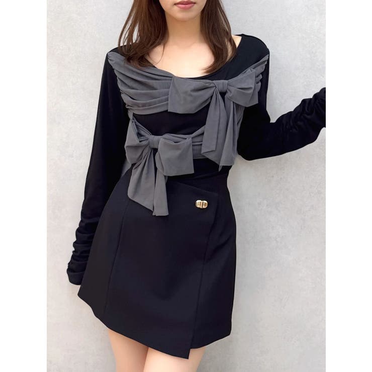 ラッピングリボンディティールカットソー | dazzlin | 詳細画像12 