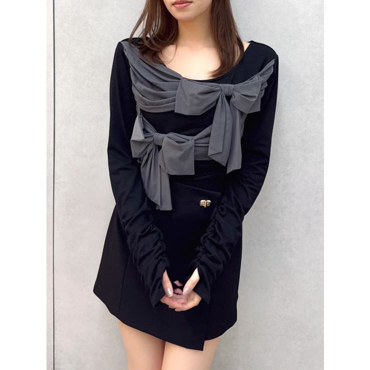 ラッピングリボンディティールカットソー | dazzlin | 詳細画像13 