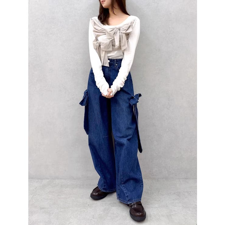 ラッピングリボンディティールカットソー | dazzlin | 詳細画像6 