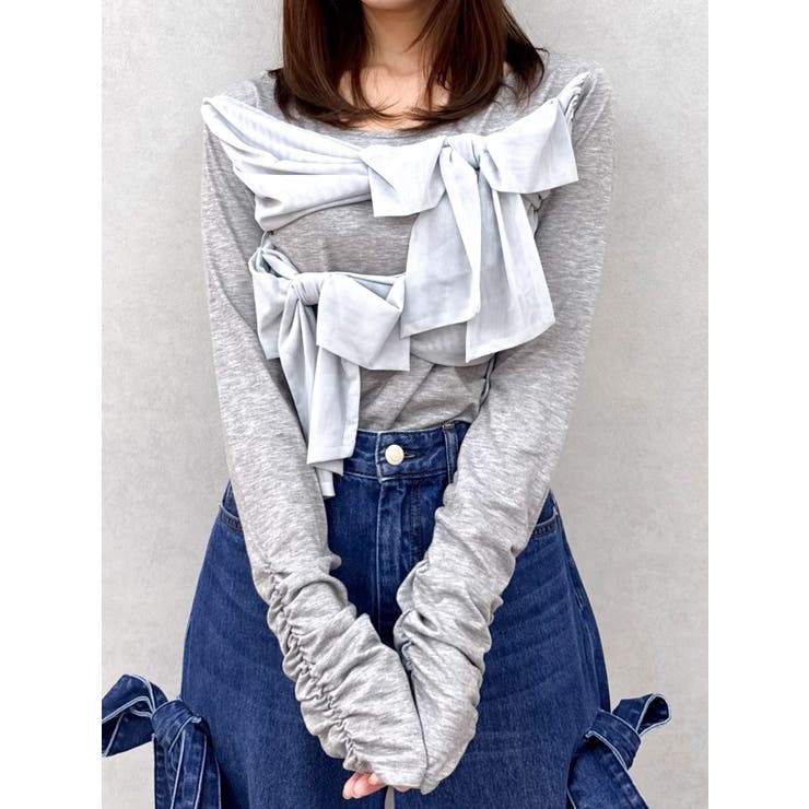 ラッピングリボンディティールカットソー | dazzlin | 詳細画像8 