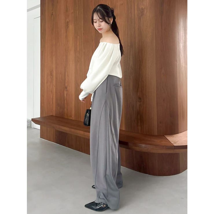 【吉田朱里】タックスリーブオフショルスウェット ※BLACK WEB限定カラー | dazzlin | 詳細画像24 