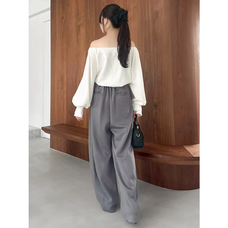 【吉田朱里】タックスリーブオフショルスウェット ※BLACK WEB限定カラー | dazzlin | 詳細画像25 