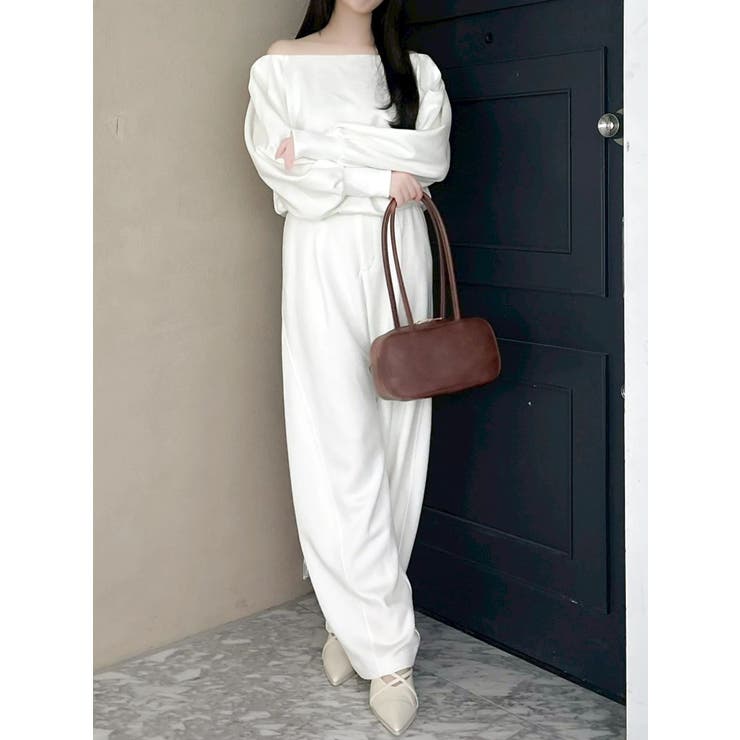 【吉田朱里】タックスリーブオフショルスウェット ※BLACK WEB限定カラー | dazzlin | 詳細画像30 