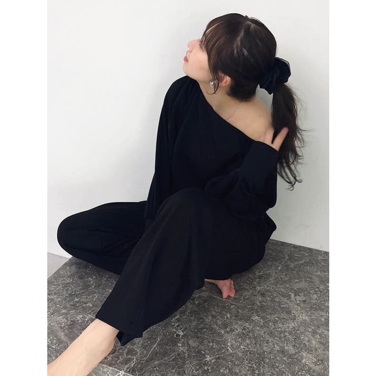 【吉田朱里】タックスリーブオフショルスウェット ※BLACK WEB限定カラー | dazzlin | 詳細画像39 