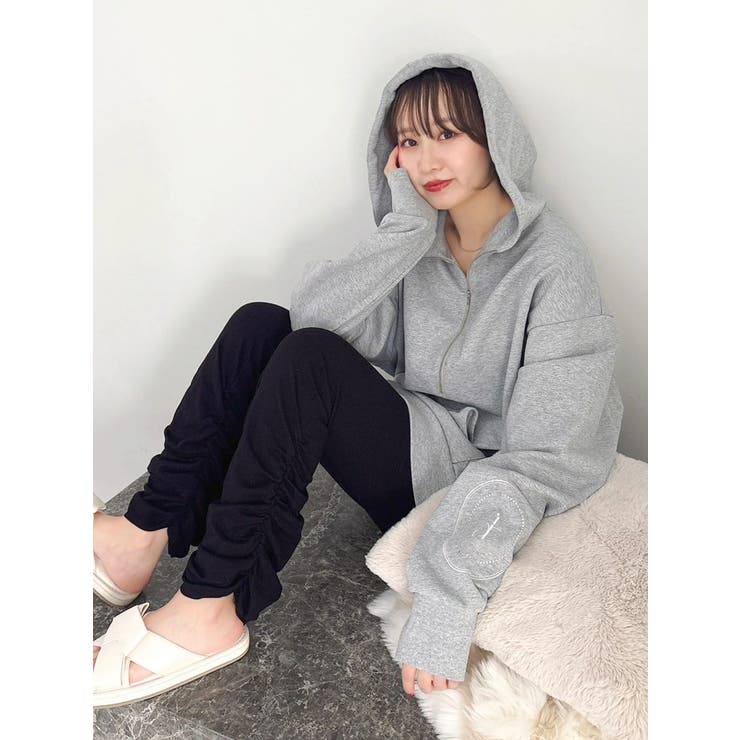 【吉田朱里】ストーンアートハーフジップフーディ | dazzlin | 詳細画像29 