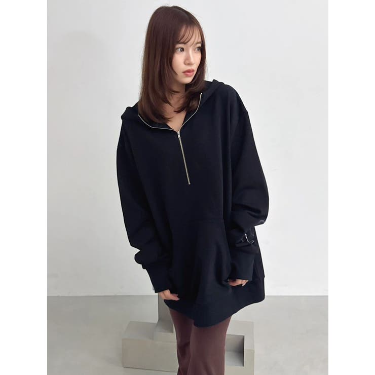 【吉田朱里】ストーンアートハーフジップフーディ | dazzlin | 詳細画像30 