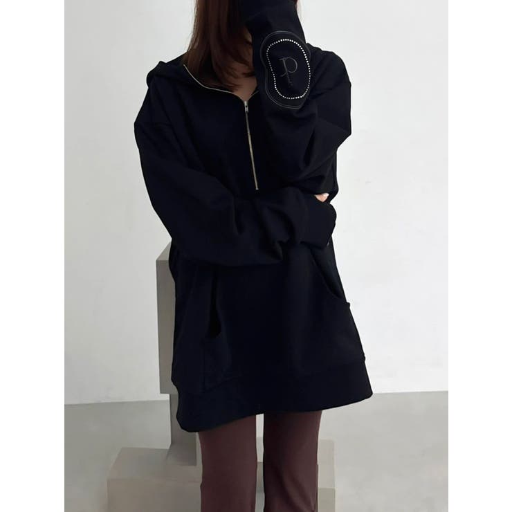 【吉田朱里】ストーンアートハーフジップフーディ | dazzlin | 詳細画像31 