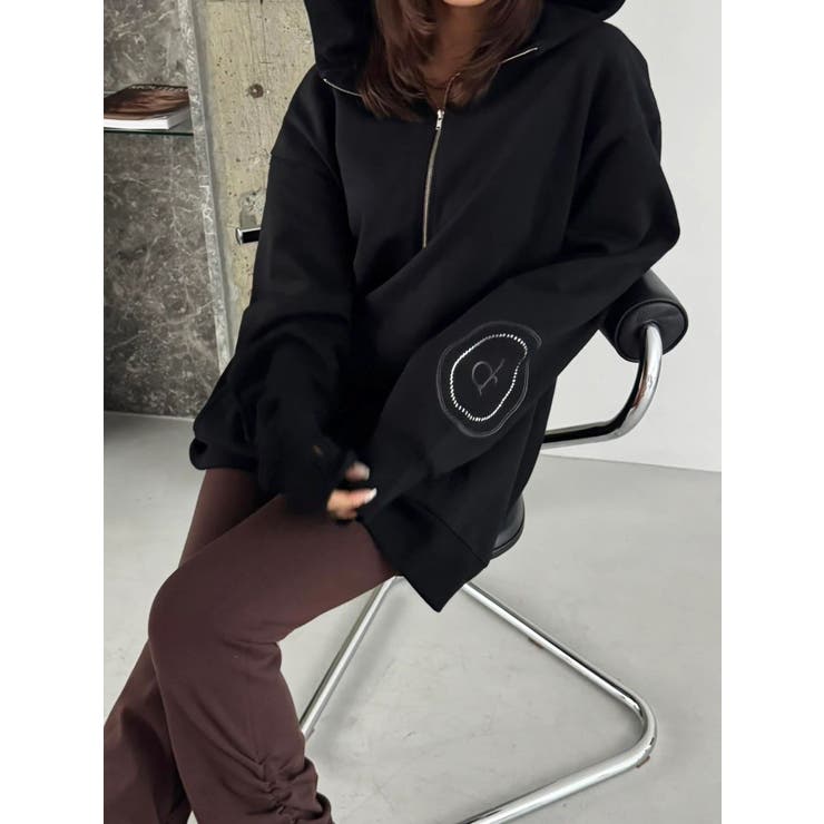 【吉田朱里】ストーンアートハーフジップフーディ | dazzlin | 詳細画像37 