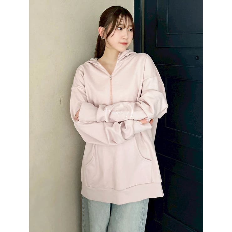 【吉田朱里】ストーンアートハーフジップフーディ | dazzlin | 詳細画像39 