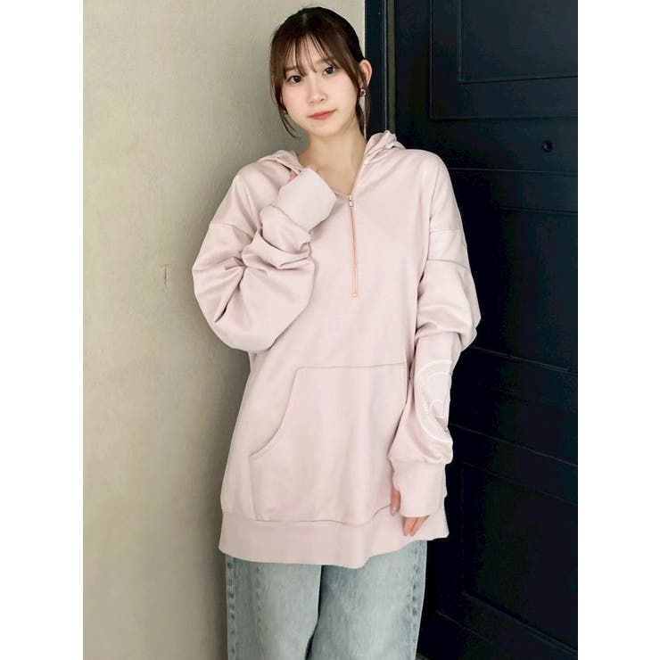 【吉田朱里】ストーンアートハーフジップフーディ | dazzlin | 詳細画像40 