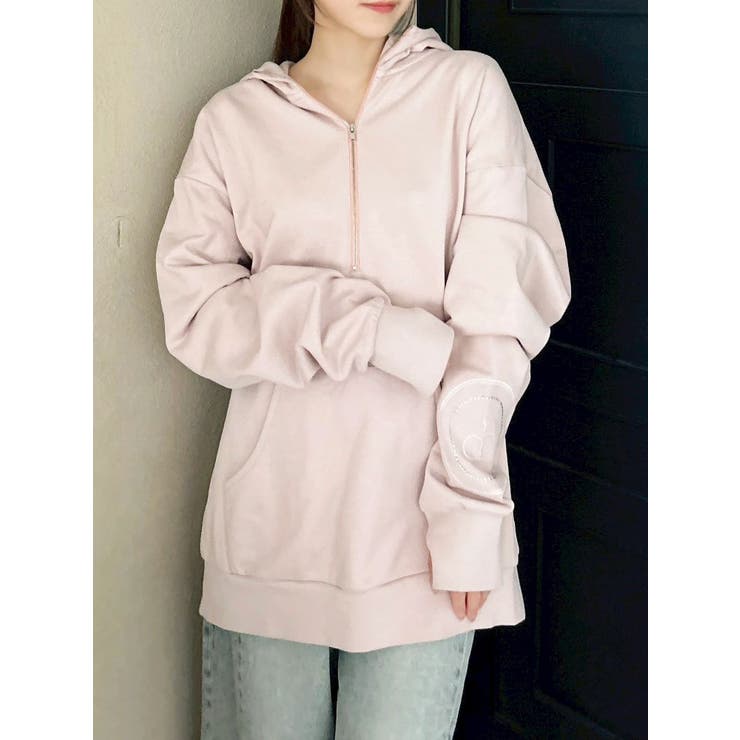 【吉田朱里】ストーンアートハーフジップフーディ | dazzlin | 詳細画像42 