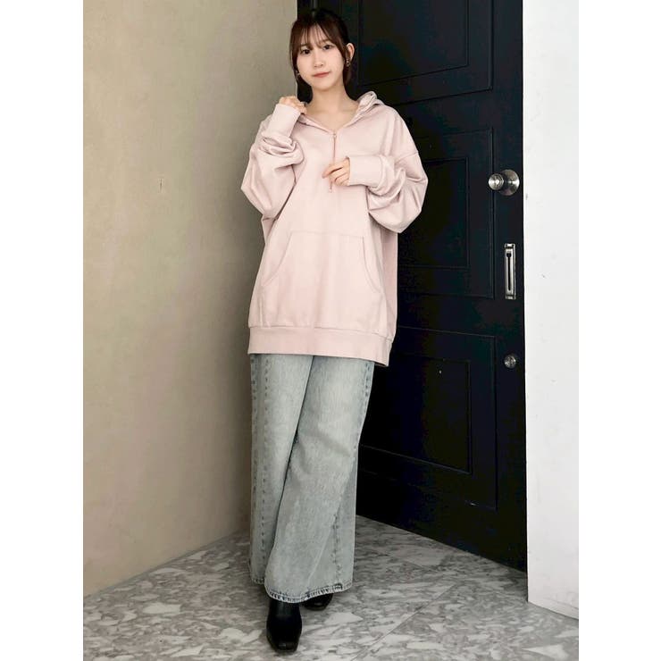 【吉田朱里】ストーンアートハーフジップフーディ | dazzlin | 詳細画像43 