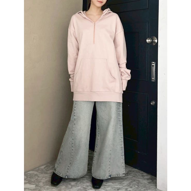 【吉田朱里】ストーンアートハーフジップフーディ | dazzlin | 詳細画像44 