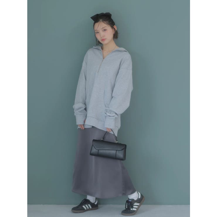 【吉田朱里】ストーンアートハーフジップフーディ | dazzlin | 詳細画像5 