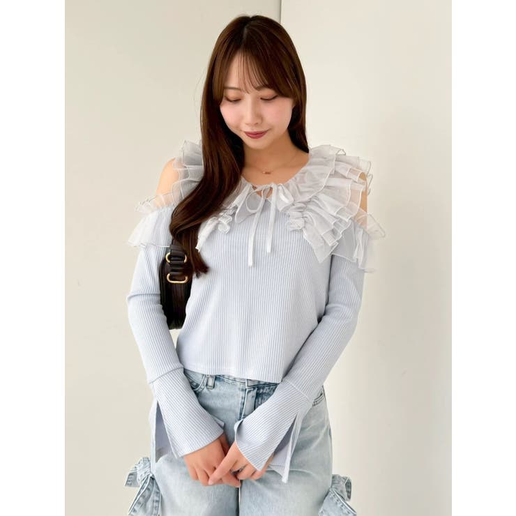 シアーラッフルカットトップス | dazzlin | 詳細画像18 