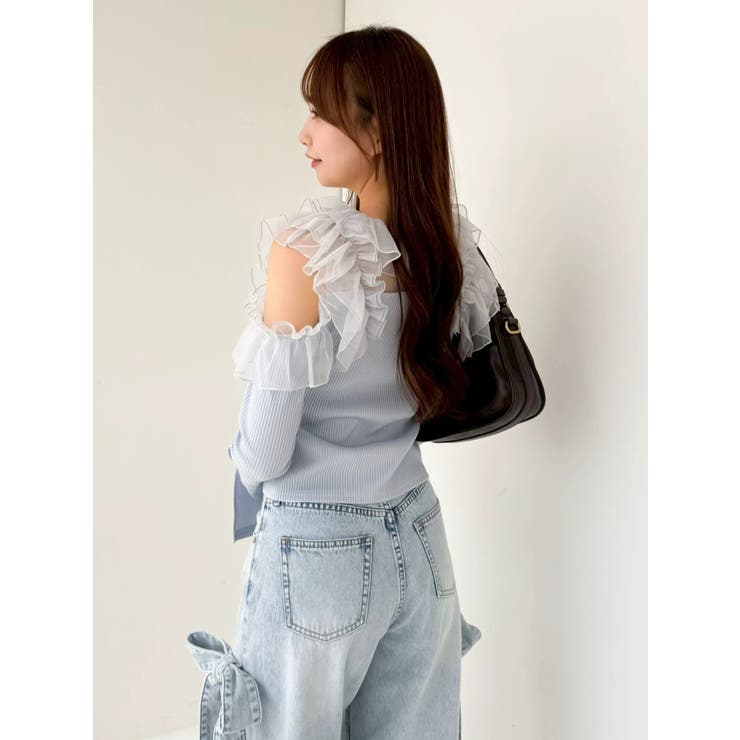 シアーラッフルカットトップス | dazzlin | 詳細画像19 