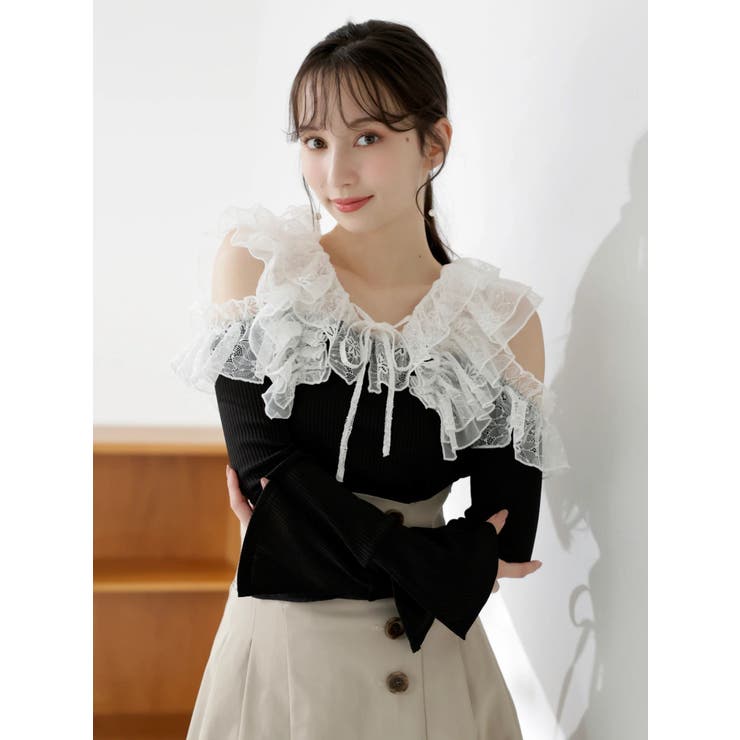 シアーラッフルカットトップス | dazzlin | 詳細画像2 