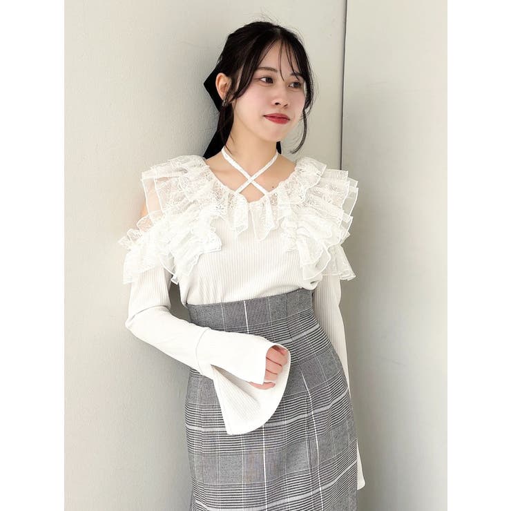 シアーラッフルカットトップス | dazzlin | 詳細画像6 