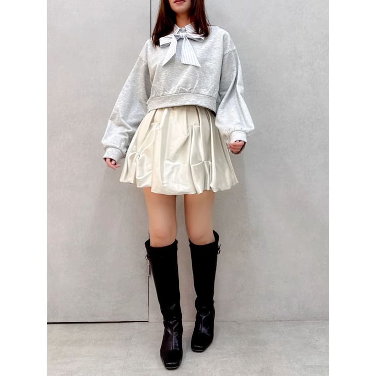 ボウタイシャツレイヤードスウェット | dazzlin | 詳細画像21 