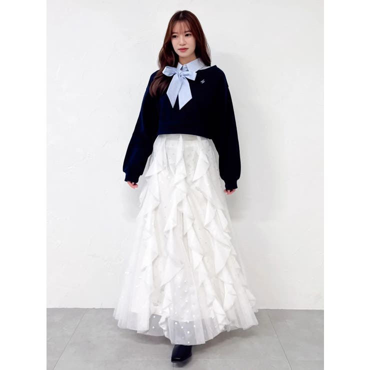 ボウタイシャツレイヤードスウェット | dazzlin | 詳細画像25 