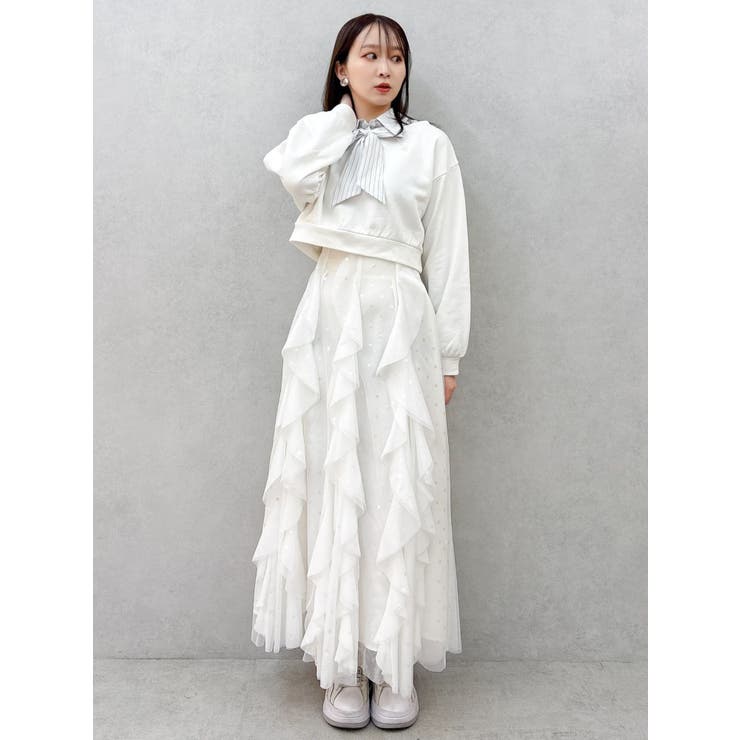 ボウタイシャツレイヤードスウェット | dazzlin | 詳細画像8 