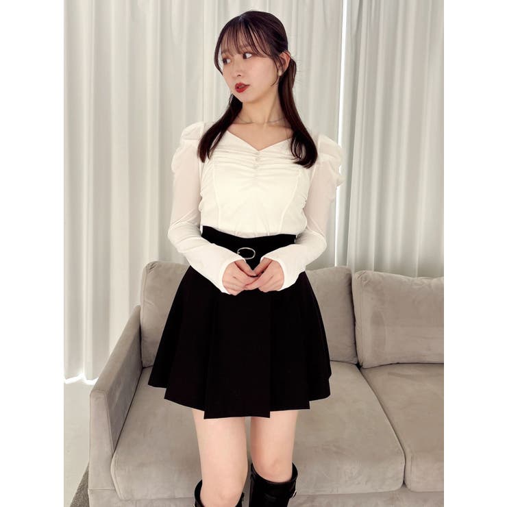 シアーベロアギャザーデザイントップス | dazzlin | 詳細画像13 