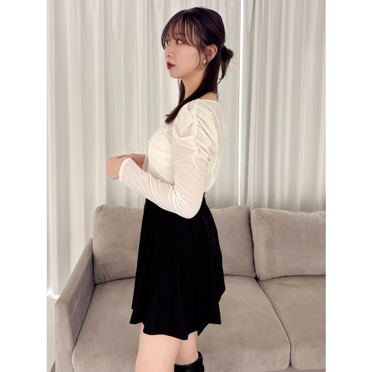 シアーベロアギャザーデザイントップス | dazzlin | 詳細画像15 