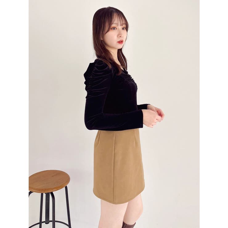 シアーベロアギャザーデザイントップス | dazzlin | 詳細画像18 