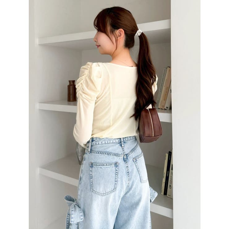 シアーベロアギャザーデザイントップス | dazzlin | 詳細画像28 