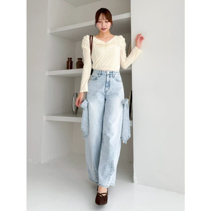 シアーベロアギャザーデザイントップス | dazzlin | 詳細画像29 