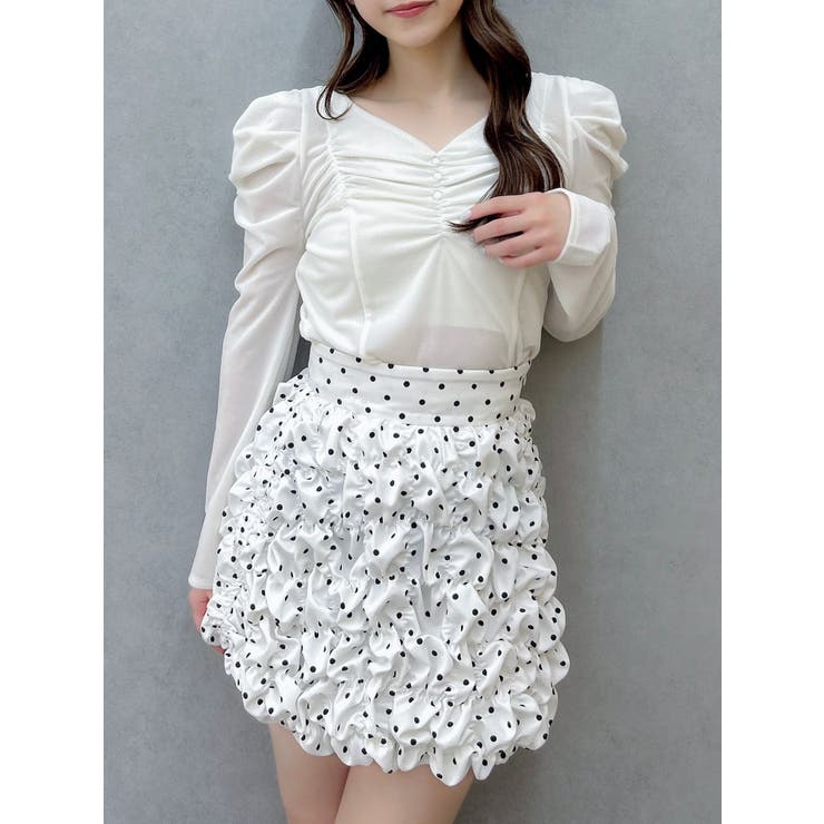 シアーベロアギャザーデザイントップス | dazzlin | 詳細画像5 