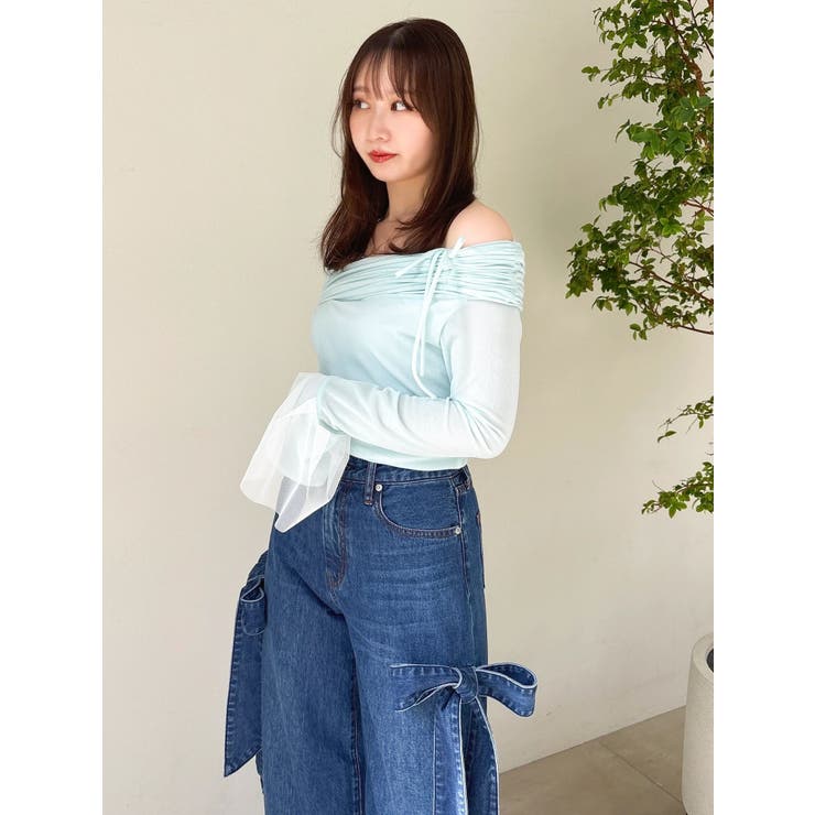 シアーベロアオフショルトップスⅡ | dazzlin | 詳細画像16 