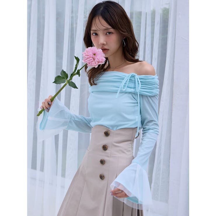 シアーベロアオフショルトップスⅡ | dazzlin | 詳細画像2 