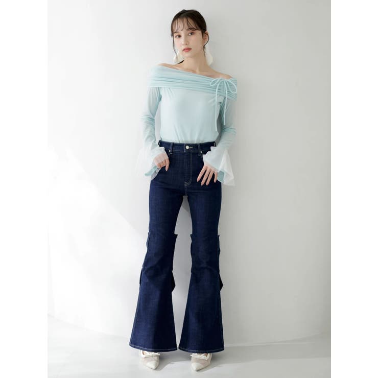 シアーベロアオフショルトップスⅡ | dazzlin | 詳細画像4 