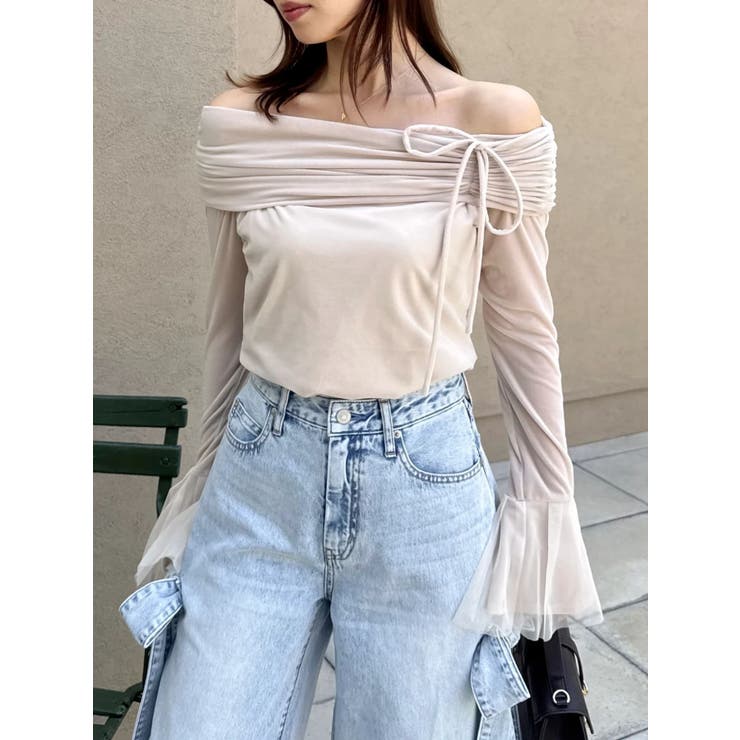 シアーベロアオフショルトップスⅡ | dazzlin | 詳細画像6 