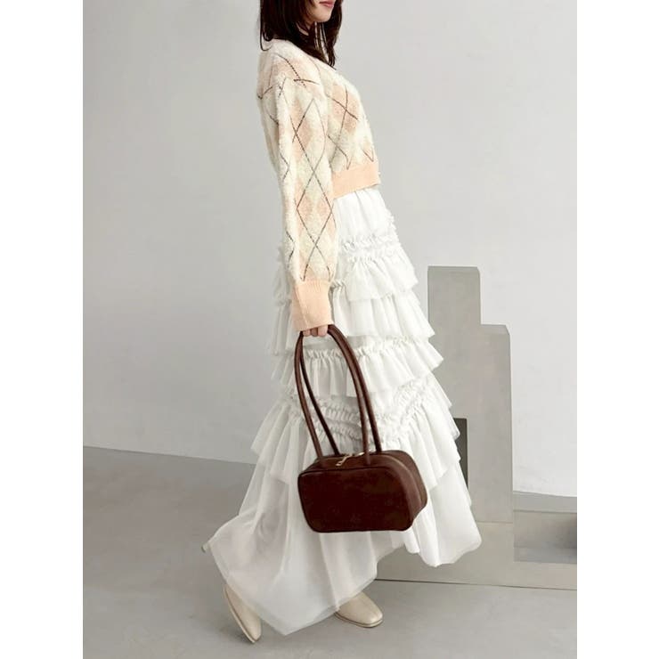 アーガイルオーバーニットトップス | dazzlin | 詳細画像10 