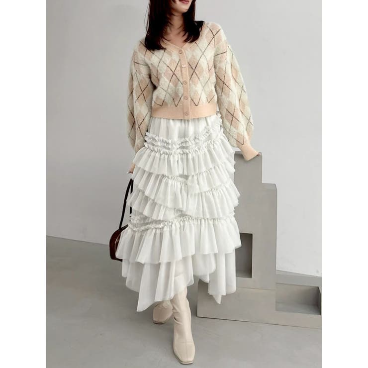 アーガイルオーバーニットトップス | dazzlin | 詳細画像11 