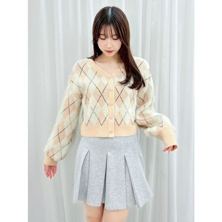 アーガイルオーバーニットトップス | dazzlin | 詳細画像13 