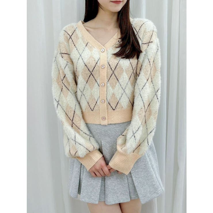 アーガイルオーバーニットトップス | dazzlin | 詳細画像15 