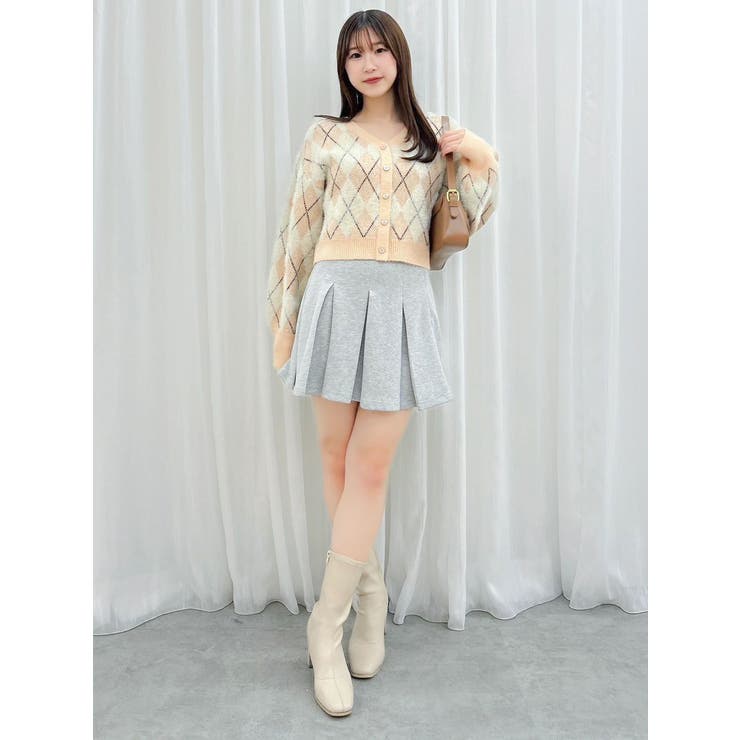 アーガイルオーバーニットトップス | dazzlin | 詳細画像17 