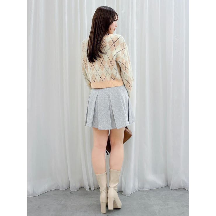 アーガイルオーバーニットトップス | dazzlin | 詳細画像18 