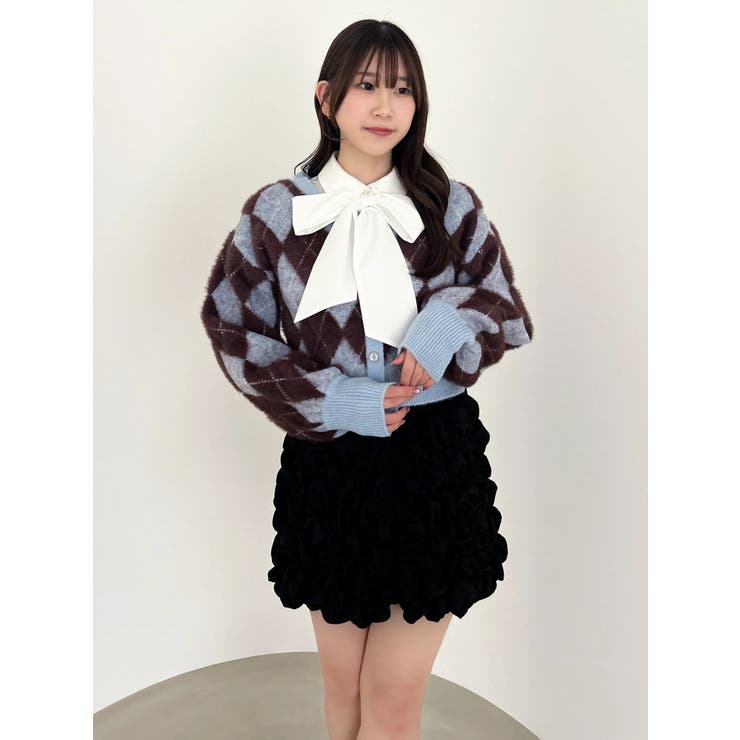 アーガイルオーバーニットトップス | dazzlin | 詳細画像35 