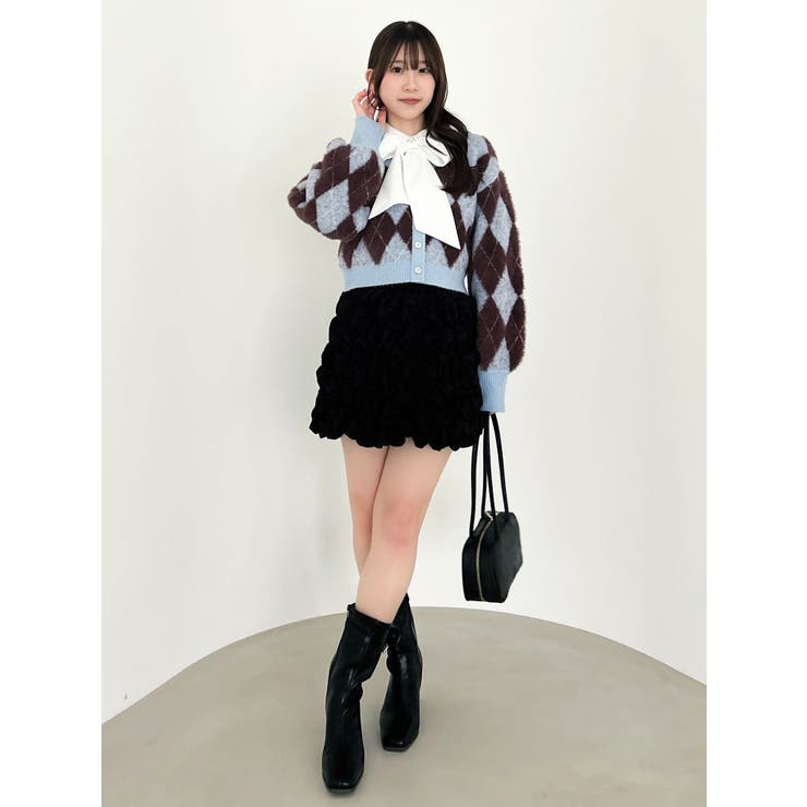 アーガイルオーバーニットトップス | dazzlin | 詳細画像37 