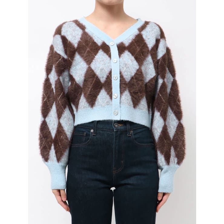 アーガイルオーバーニットトップス | dazzlin | 詳細画像41 