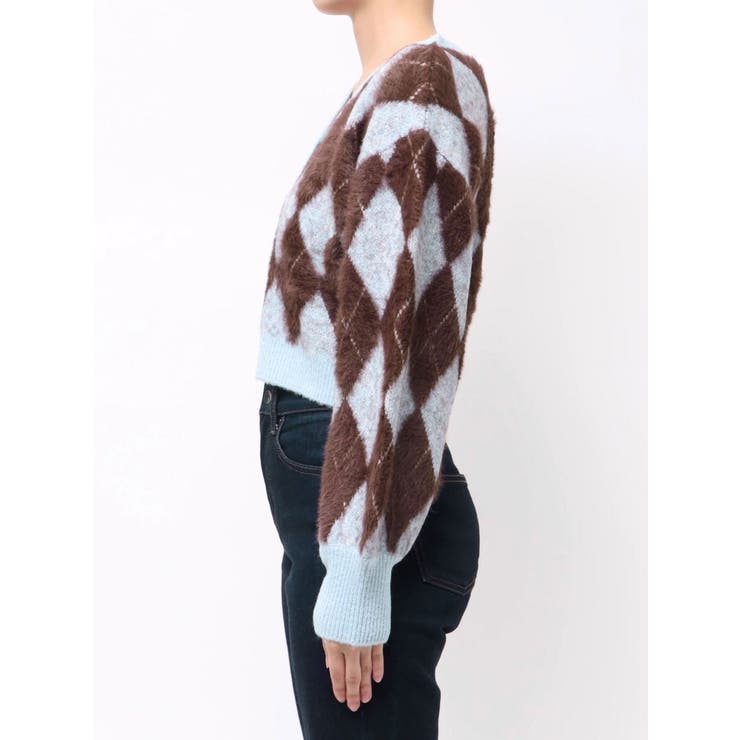 アーガイルオーバーニットトップス | dazzlin | 詳細画像42 