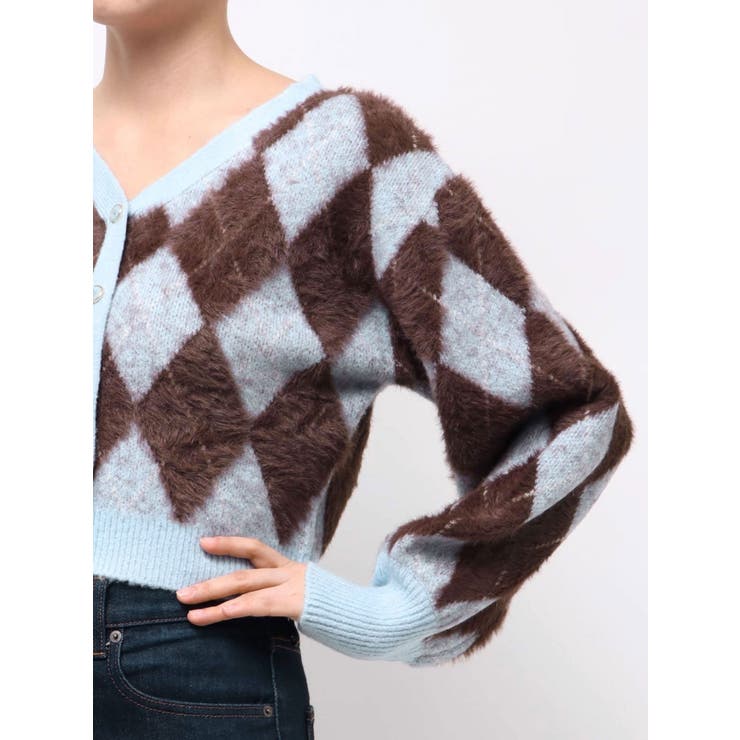 アーガイルオーバーニットトップス | dazzlin | 詳細画像45 