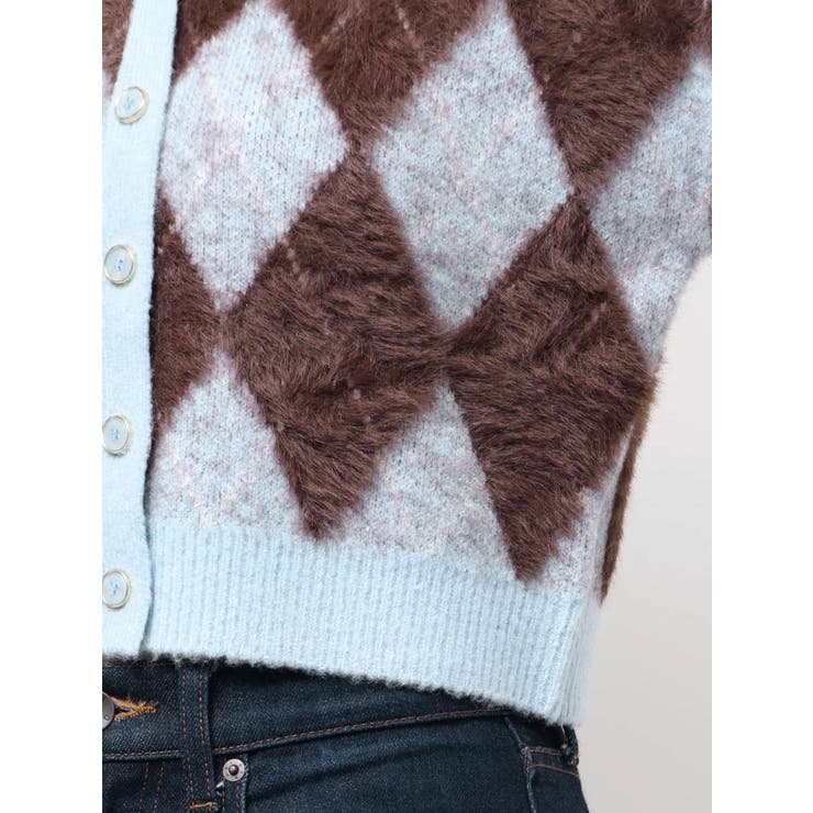 アーガイルオーバーニットトップス | dazzlin | 詳細画像46 